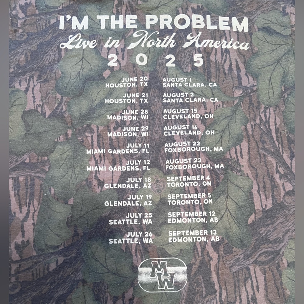 Morgan Wallen I’m The Problem 2025 Tour Camo Concert Tee - Picture 6 of 6
